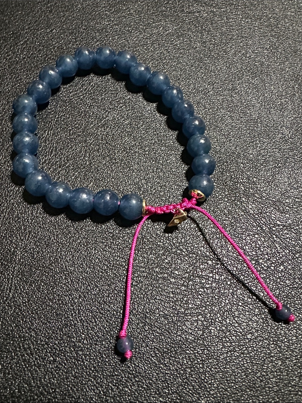 Fossil Boho Beaded Glass Navy Bracelet
